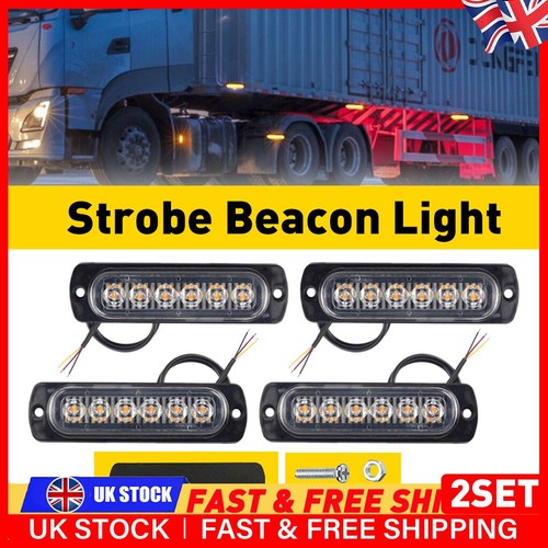 8pcs amber 6led - 6led, slim